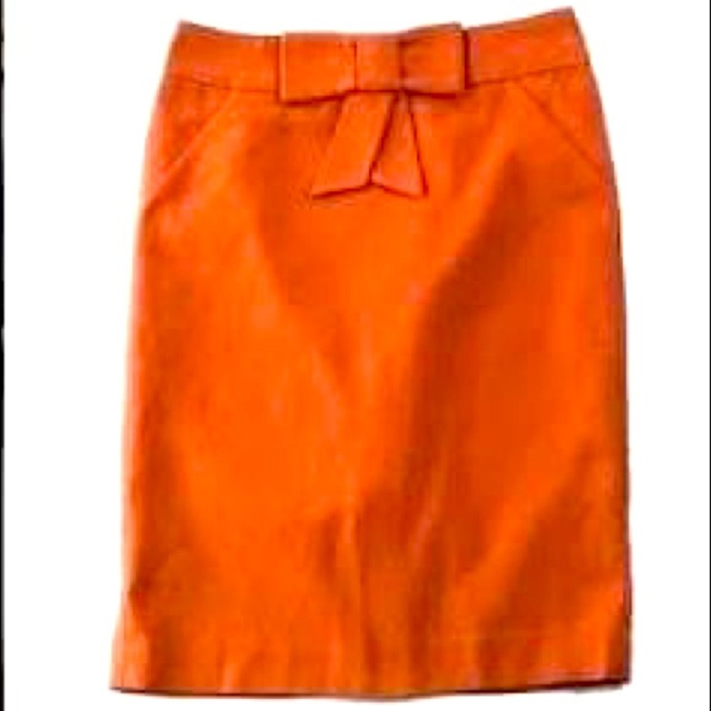 J.CREW orange skirt with bow size 6 seen on Glee